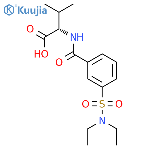 (2S)-2-{3-(diethylsulfamoyl)phenylformamido}-3-methylbutanoic acid structure