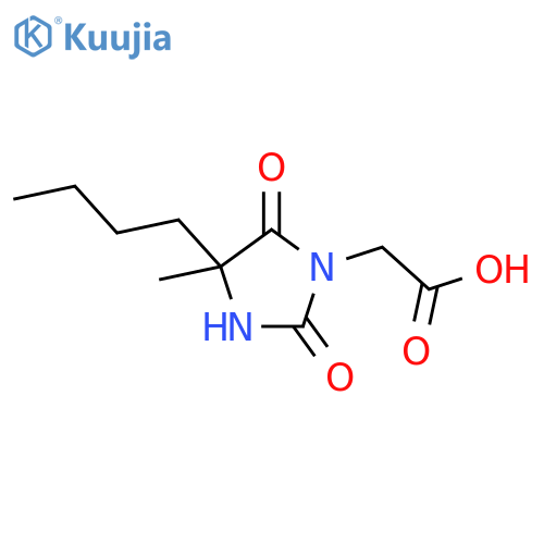 2-(4-Butyl-4-methyl-2,5-dioxoimidazolidin-1-yl)acetic Acid structure