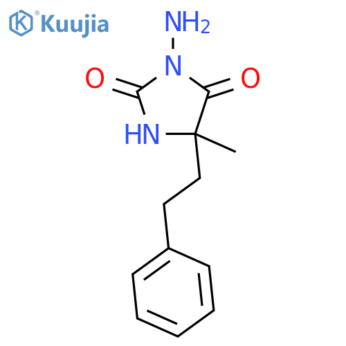 3-amino-5-methyl-5-(2-phenylethyl)imidazolidine-2,4-dione structure