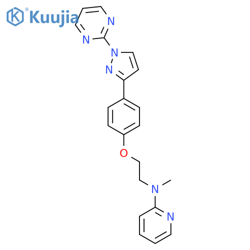 N-methyl-N-(2-{4-[1-(2-pyrimidinyl)-1H-pyrazol-3-yl]phenoxy}ethyl)-2-pyridinamine structure