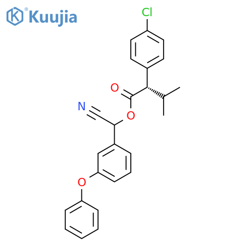 cyano(3-phenoxyphenyl)methyl (2S)-2-(4-chlorophenyl)-3-methylbutanoate structure