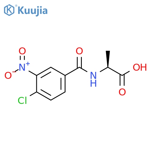 (2S)-2-(4-chloro-3-nitrophenyl)formamidopropanoic acid structure