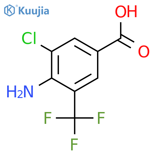 4-Amino-3-chloro-5-(trifluoromethyl)benzoic acid structure