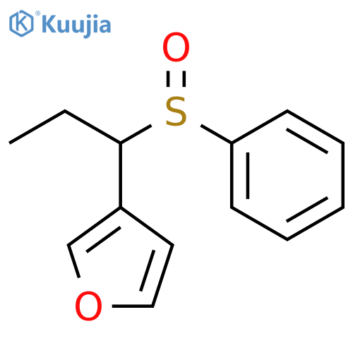 3-[1-(benzenesulfinyl)propyl]furan structure