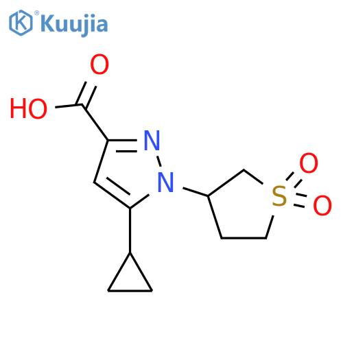 5-cyclopropyl-1-(1,1-dioxo-1lambda6-thiolan-3-yl)-1H-pyrazole-3-carboxylic acid structure
