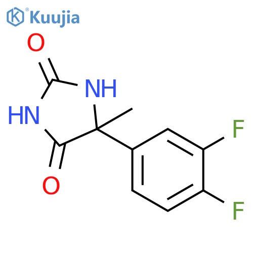 5-(3,4-difluorophenyl)-5-methylimidazolidine-2,4-dione structure