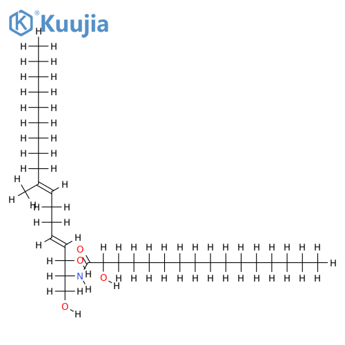 (2S,2'R,3R,4E,8E)-N-2'-hydroxyhexadecanoyl-2-amino-9-methyl-4,8-octadecadiene-1,3-diol structure