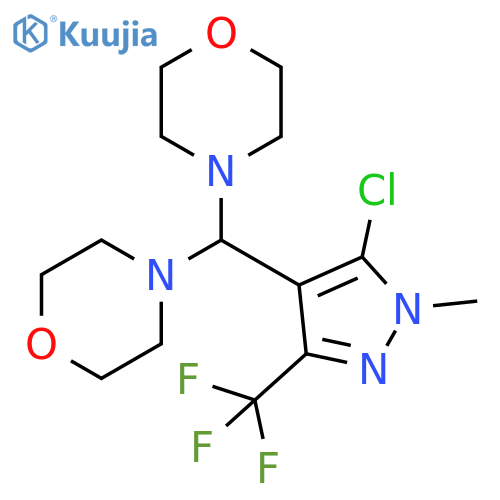 4-{[5-chloro-1-methyl-3-(trifluoromethyl)-1H-pyrazol-4-yl](morpholin-4-yl)methyl}morpholine structure