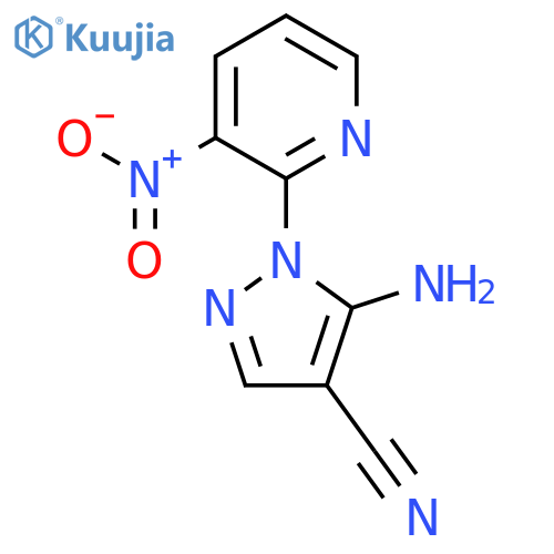 5-Amino-1-(3-nitropyridin-2-yl)-1H-pyrazole-4-carbonitrile structure