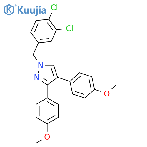 1-(3,4-Dichlorobenzyl)-3,4-bis(4-methoxyphenyl)-1H-pyrazole structure