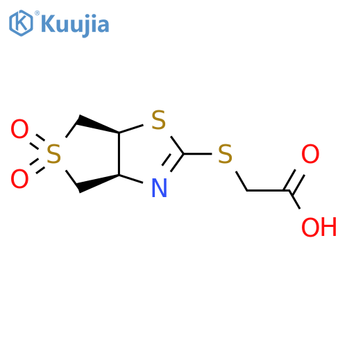 2-[[(3aS,6aS)-5,5-dioxo-3a,4,6,6a-tetrahydrothieno[3,4-d][1,3]thiazol-2-yl]sulfanyl]acetic acid structure