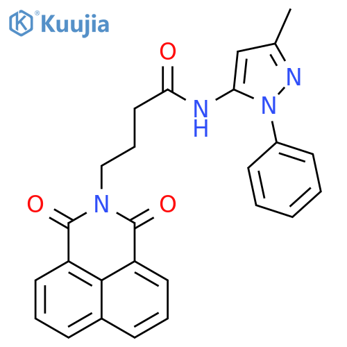 4-(1,3-dioxo-1H-benzo[de]isoquinolin-2(3H)-yl)-N-(3-methyl-1-phenyl-1H-pyrazol-5-yl)butanamide structure