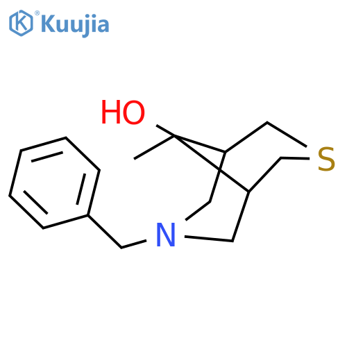 3-Thia-7-azabicyclo[3.3.1]nonan-9-ol, 9-methyl-7-(phenylmethyl)- structure