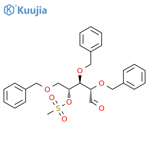 D-Arabinose, 2,3,5-tris-O-(phenylmethyl)-, 4-methanesulfonate structure