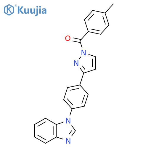 {3-[4-(1H-1,3-Benzimidazol-1-yl)phenyl]-1H-pyrazol-1-yl}(4-methylphenyl)methanone structure
