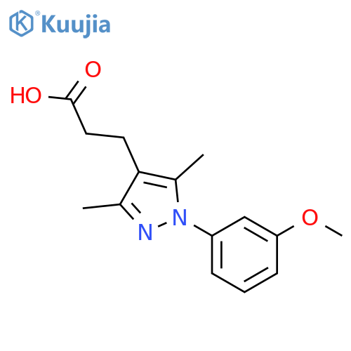 3-1-(3-Methoxyphenyl)-3,5-dimethyl-1H-pyrazol-4-ylpropanoic Acid structure