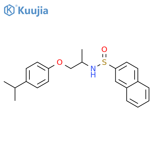 N-{1-4-(propan-2-yl)phenoxypropan-2-yl}naphthalene-2-sulfinamide structure