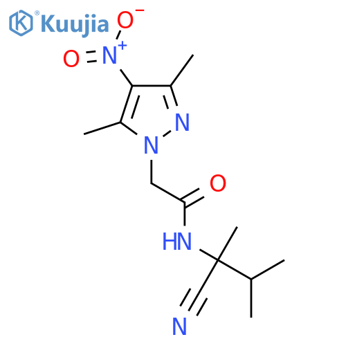 N-(1-cyano-1,2-dimethylpropyl)-2-(3,5-dimethyl-4-nitro-1H-pyrazol-1-yl)acetamide structure