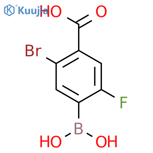 5-Bromo-4-carboxy-2-fluorophenylboronic acid structure