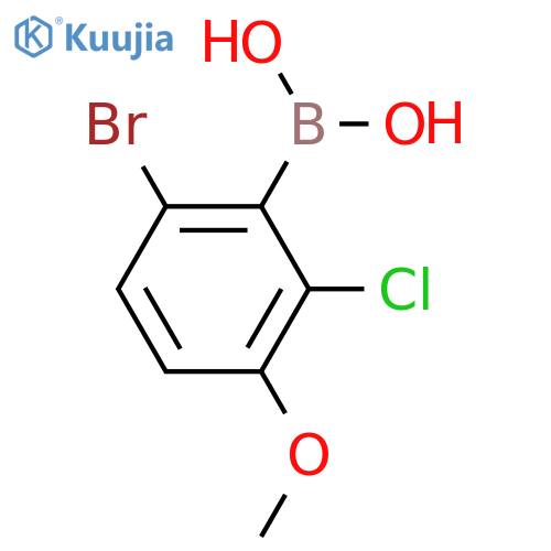 2-chloro-3-methoxy-6-bromophenylboronic acid structure