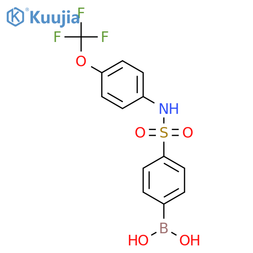 4-(N-(4-(Trifluoromethoxy)phenyl)sulfamoyl)phenylboronic acid structure