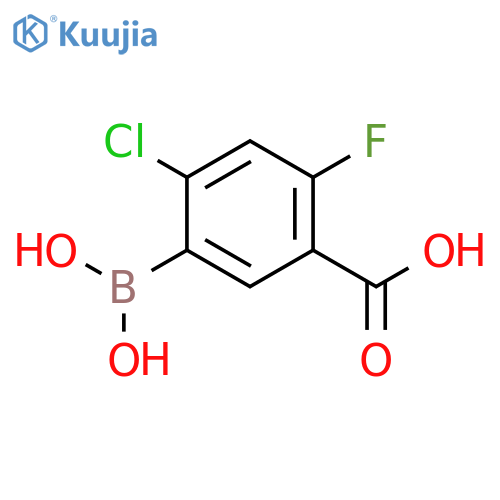 5-Borono-4-chloro-2-fluorobenzoic acid structure