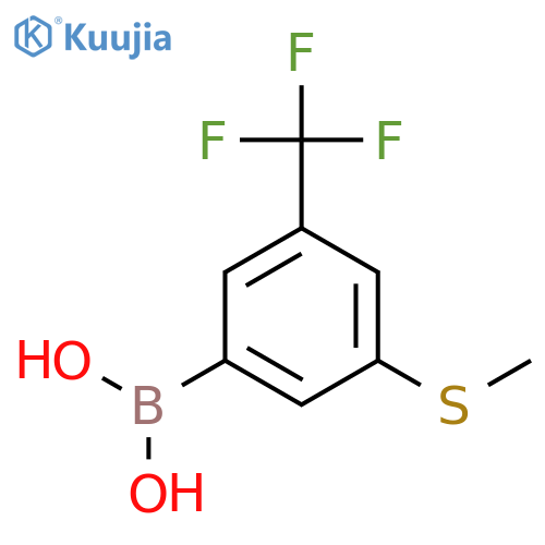 3-(Methylthio)-5-(trifluoromethyl)phenylboronic acid structure