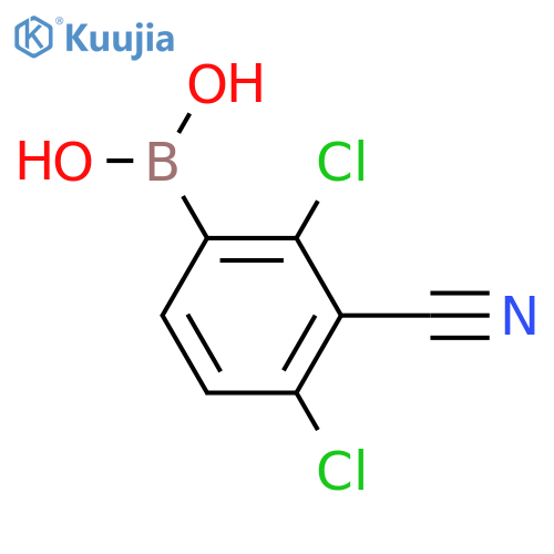 (2,4-dichloro-3-cyanophenyl)boronic acid structure