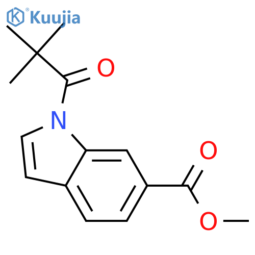 methyl 1-(2,2-dimethylpropanoyl)indole-6-carboxylate structure