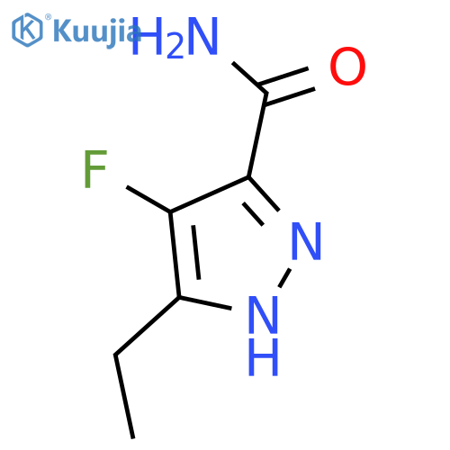 5-ethyl-4-fluoro-1H-Pyrazole-3-carboxamide structure