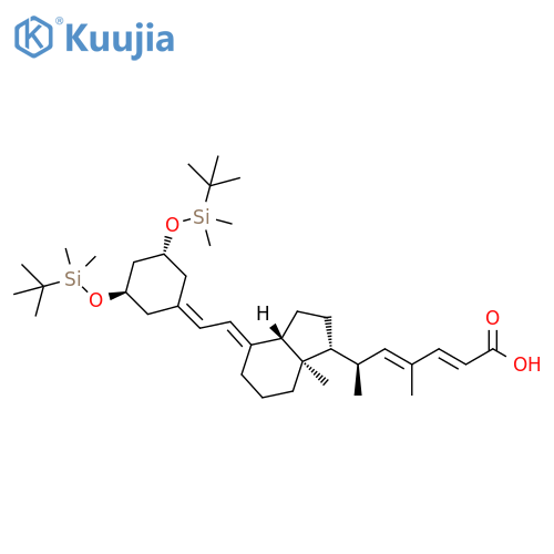(2E,4E,6R)-6-[(1R,3aS,4E,7aR)-4-[2-[(3R,5R)-3,5-Bis[[(1,1-dimethylethyl)dimethylsilyl]oxy]cyclohexylidene]ethylidene]octahydro-7a-methyl-1H-inden-1-yl]-4-methyl-2,4-heptadienoic acid structure