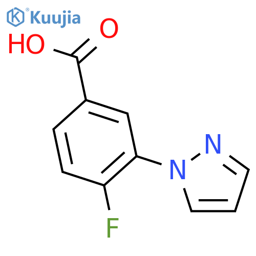 4-Fluoro-3-(1H-pyrazol-1-yl)benzoic acid structure
