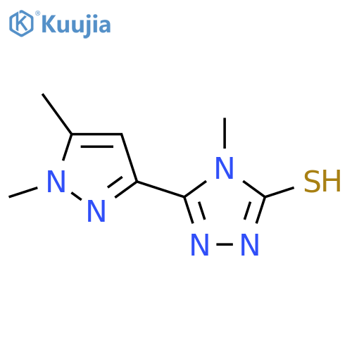 5-(1,5-Dimethyl-1H-pyrazol-3-yl)-4-methyl-4H-1,2,4-triazole-3-thiol structure