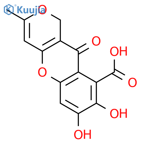 1H,10H-Pyrano[4,3-b][1]benzopyran-9-carboxylic acid,7,8-dihydroxy-3-methyl-10-oxo- structure