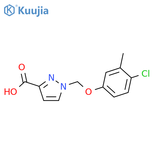 1-(4-chloro-3-methylphenoxy)methyl-1H-pyrazole-3-carboxylic acid structure