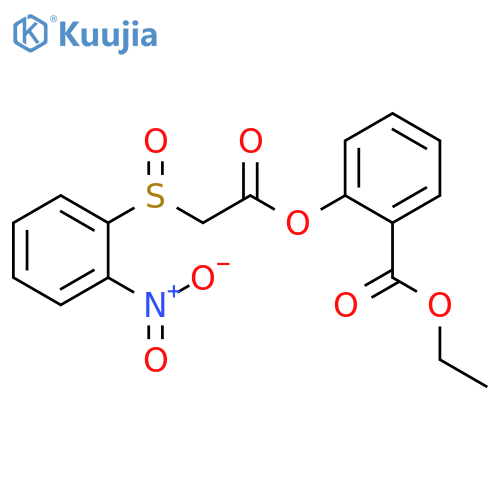 ethyl 2-{2-(2-nitrobenzenesulfinyl)acetyloxy}benzoate structure