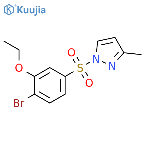 1-(4-bromo-3-ethoxybenzenesulfonyl)-3-methyl-1H-pyrazole structure