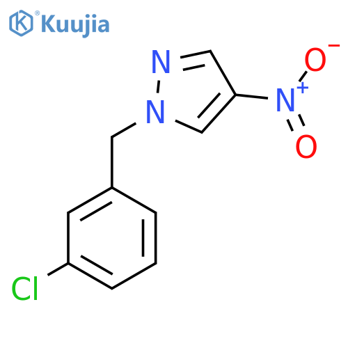 1-[(3-Chlorophenyl)methyl]-4-nitro-1H-pyrazole structure