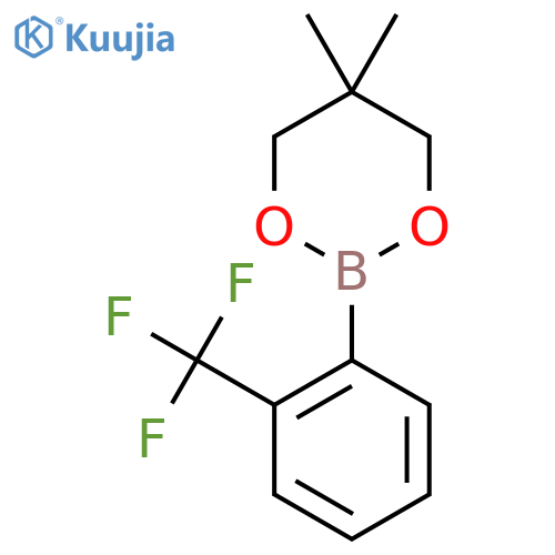2-[2-(Trifluoromethyl)phenyl]-5,5-dimethyl-1,3,2-dioxaborinane structure