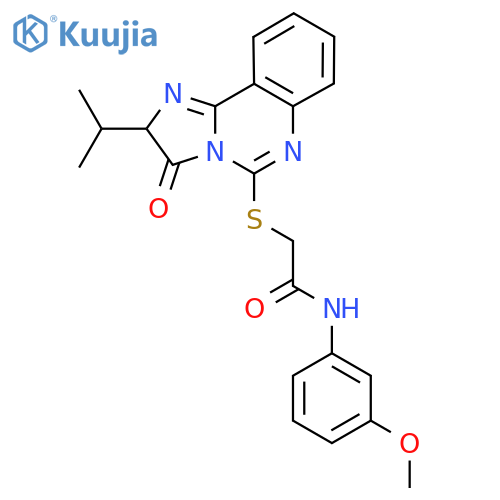 N-(3-methoxyphenyl)-2-{3-oxo-2-(propan-2-yl)-2H,3H-imidazo1,2-cquinazolin-5-ylsulfanyl}acetamide structure
