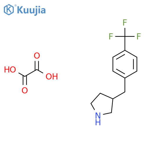 3-{4-(trifluoromethyl)phenylmethyl}pyrrolidine; oxalic acid structure