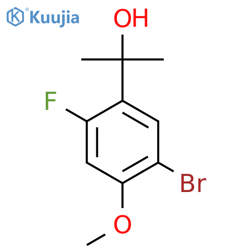 Benzenemethanol, 5-bromo-2-fluoro-4-methoxy-alpha,alpha-dimethyl- structure