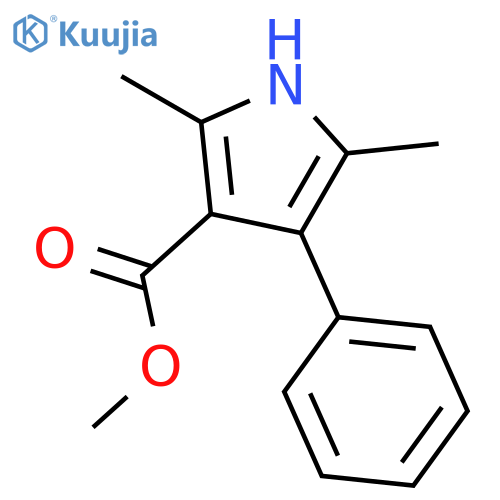 2,5-dimethyl-4-phenyl-1H-Pyrrole-3-carboxylic acid methyl ester structure