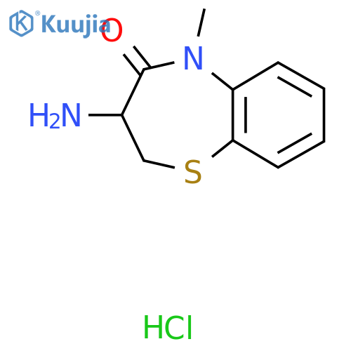 3-Amino-5-methyl-2,3-dihydro-1,5-benzothiazepin-4-one;hydrochloride structure