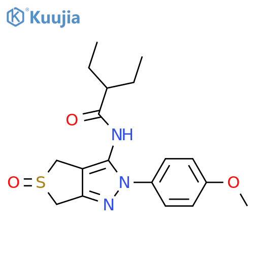 2-ethyl-N-2-(4-methoxyphenyl)-5-oxo-2H,4H,6H-5lambda4-thieno3,4-cpyrazol-3-ylbutanamide structure