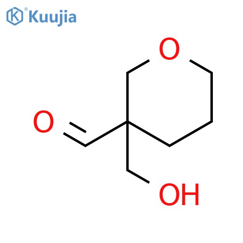 3-(hydroxymethyl)oxane-3-carbaldehyde structure