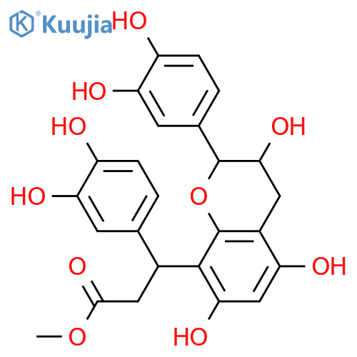 8-[1-(3,4-Dihydroxyphenyl)-2-(methoxycarbonyl)ethyl]-3,3',4',5,7-pentahydroxyflavan; (1''R,2R,3R)-form structure