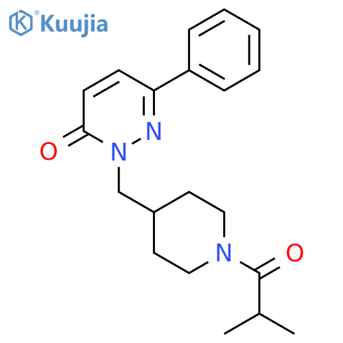 2-{1-(2-methylpropanoyl)piperidin-4-ylmethyl}-6-phenyl-2,3-dihydropyridazin-3-one structure