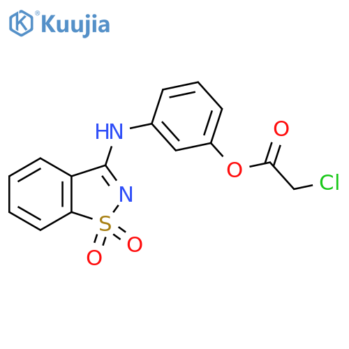3-[(1,1-Dioxido-1,2-benzisothiazol-3-YL)amino]phenyl chloroacetate structure