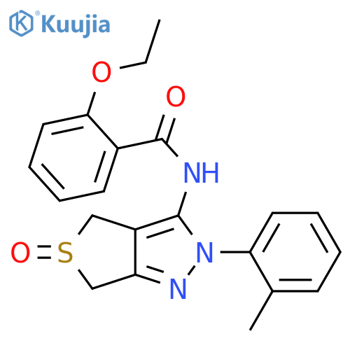 2-ethoxy-N-2-(2-methylphenyl)-5-oxo-2H,4H,6H-5lambda4-thieno3,4-cpyrazol-3-ylbenzamide structure